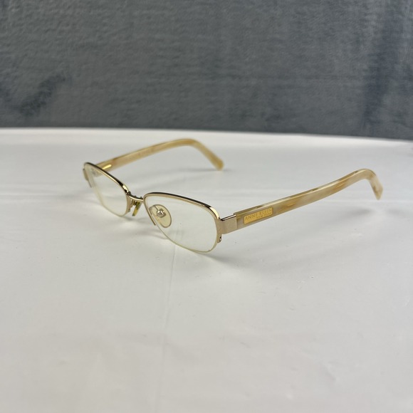 Anne Klein Accessories - ANNE KLEIN AK9081 485 Eyeglasses Frame Only Half Rim 50-17-135 Gold/Ivory White